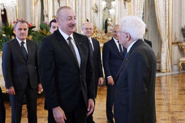 İlham Əliyevin İtaliya Prezidenti ilə birgə işçi naharı başladı(FOTOLAR)